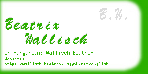 beatrix wallisch business card